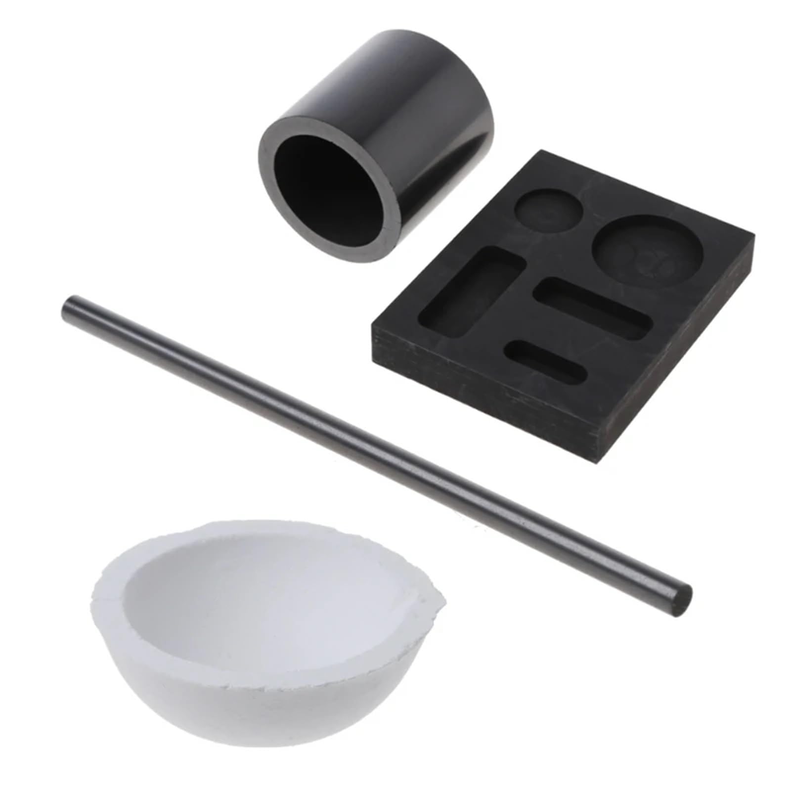 Pinzas De Crisol Juego de 5 piezas moldes for fundición cerámica, for joyas, for oro, plata y lingotes para Material de Laboratorio