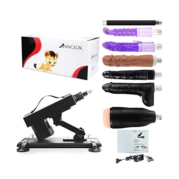 ANNGEOK Sex-Spielzeug Automatisch Sexmaschine für Mann und Frau, Extrem Stoßfunktion Sex-Maschine mit 3XLR-Stecker Dildos und Gummimuschi Aufsätzen Masturbationsmaschine Fickmaschie
