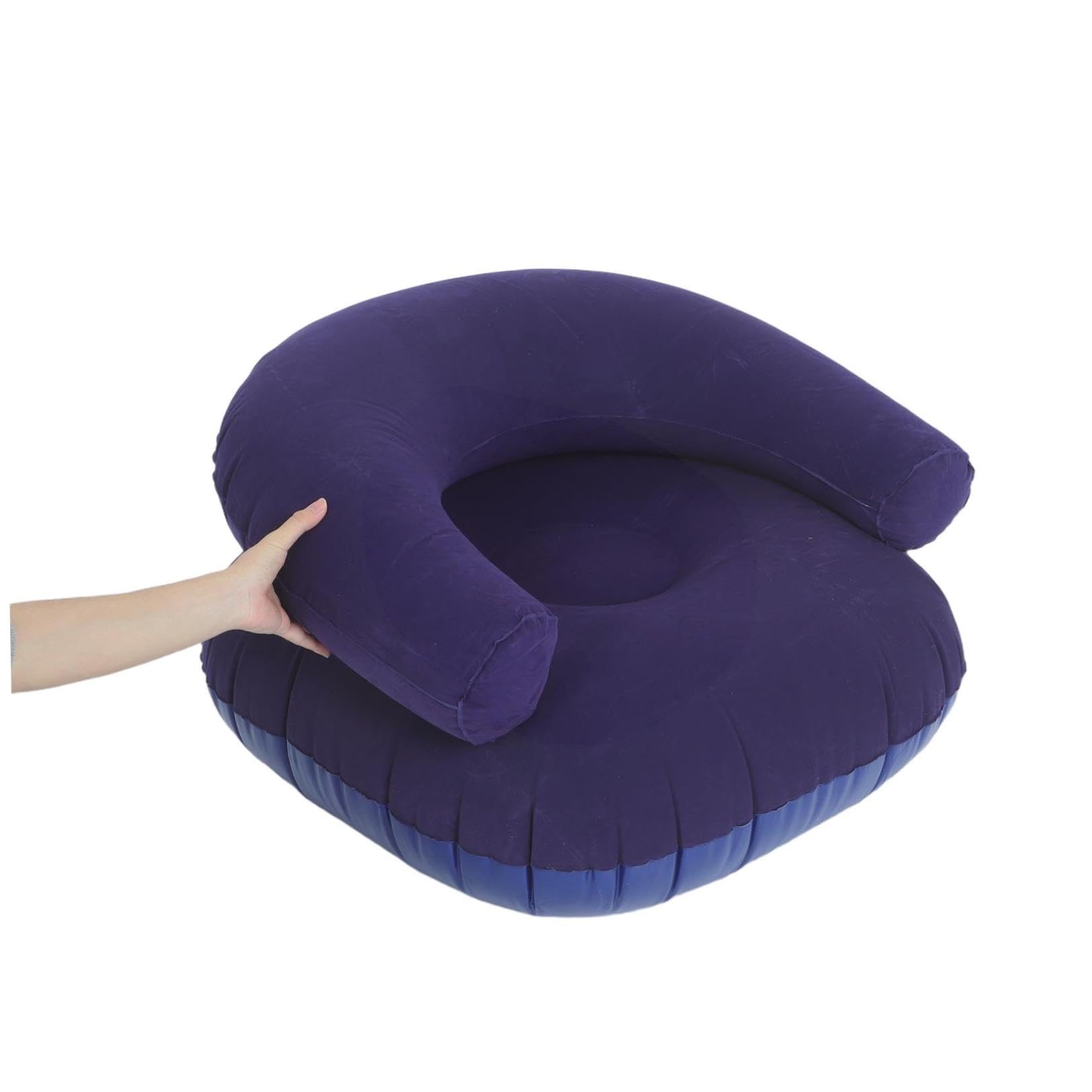 Healeved Divano Gonfiabile Pieghevole Poltrona Reclinabile Versatile e Stabile Antiscivolo Rivestimento Floccato e Eventi All'aperti per Spazi Piccoli
