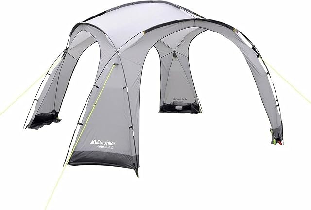 Eurohike Waterproof Dome Event Shelter 3.5m x 3.5m, Gazebo, BBQs, Garden Parties, Festival Essentials, Camping Shelter, Camping Equipment, Camping Accessories, Grey, One Size