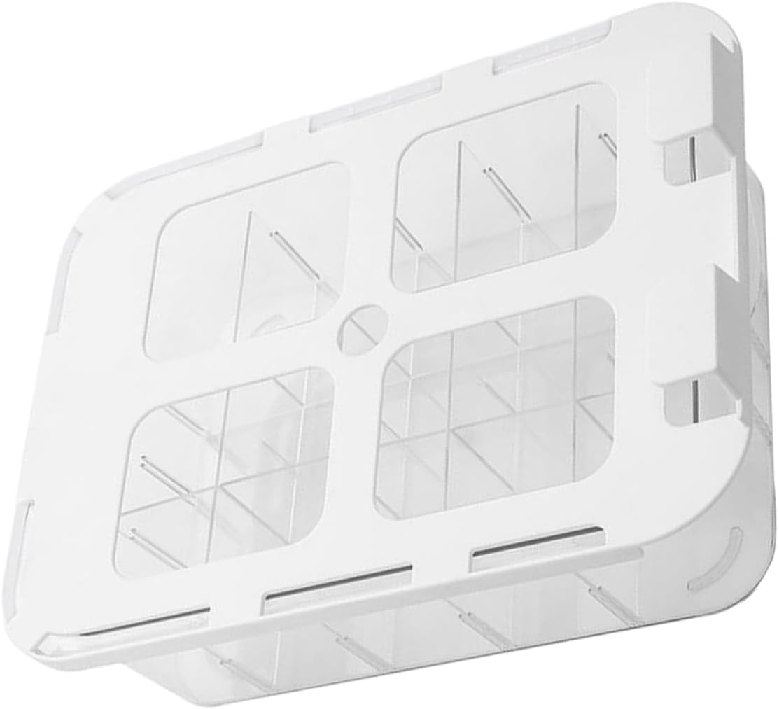 Underwear and Sock Drawer Organizer Box with Lid Compartment Transparent Storage Container for Closet Dustproof Underwear Storage Holder for Socks and Garments