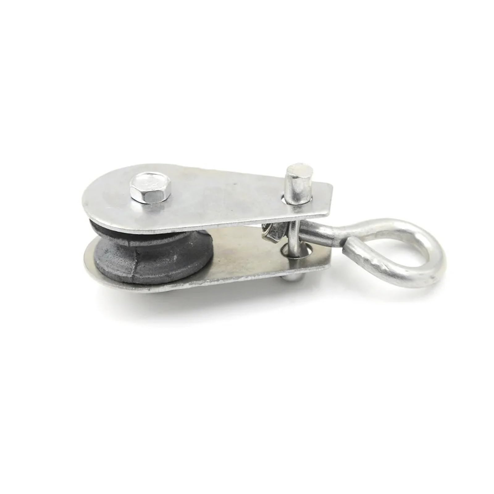 Polea de una Sola polea, Bloque de polea Simple, polea de Cuerda, Ruedas Colgantes, polea de Cuerda de elevación giratoria Simple de una Sola Pieza, Duradera, de 0,3"