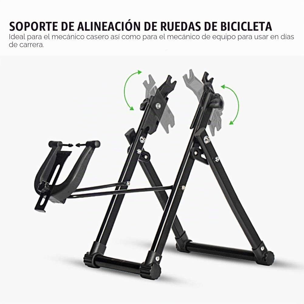 Soporte de trucado de Bicicleta, Soporte de trucado de Rueda de Bicicleta mecánico de aleación de Aluminio para Bicicletas de 16-29 Pulgadas