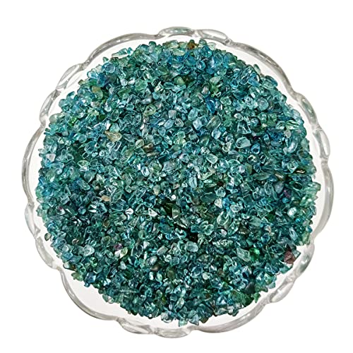 Image of Natural Blue Apatite Crystal Chips 250 GM | Decorative Gemstone Chips for Vastu, Home Decor, Meditation Space, Jewelry Making, Resin Art & Crafts