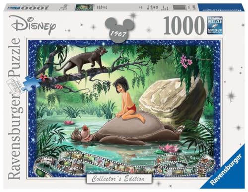 Ravensburger Disney Collector's Edition Jungle Book 1000 Piece Jigsaw Puzzle for Adults - Every Piece is Unique, Softclick Technology Means Pieces Fit Together Perfectly