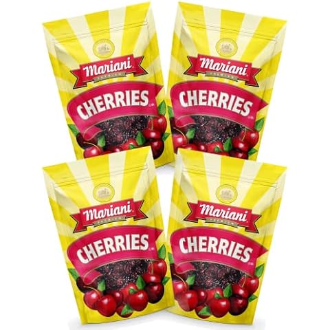 Mariani Dried Cherries - Healthy Snacks for Kids and Adults, Dried Fruit, Vegan Snacks, Gluten Free Snacks, 5 Ounces (Pack of 4) Cover