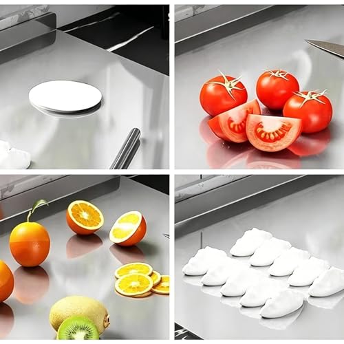 Tabla de cortar de metal de acero inoxidable, gran herramienta antideslizante gourmet 8
