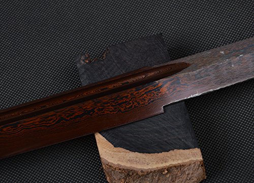 Shijian Folded Steel Naked Red Blade For Japanese Samurai Katana Swords Replacement #TOP2