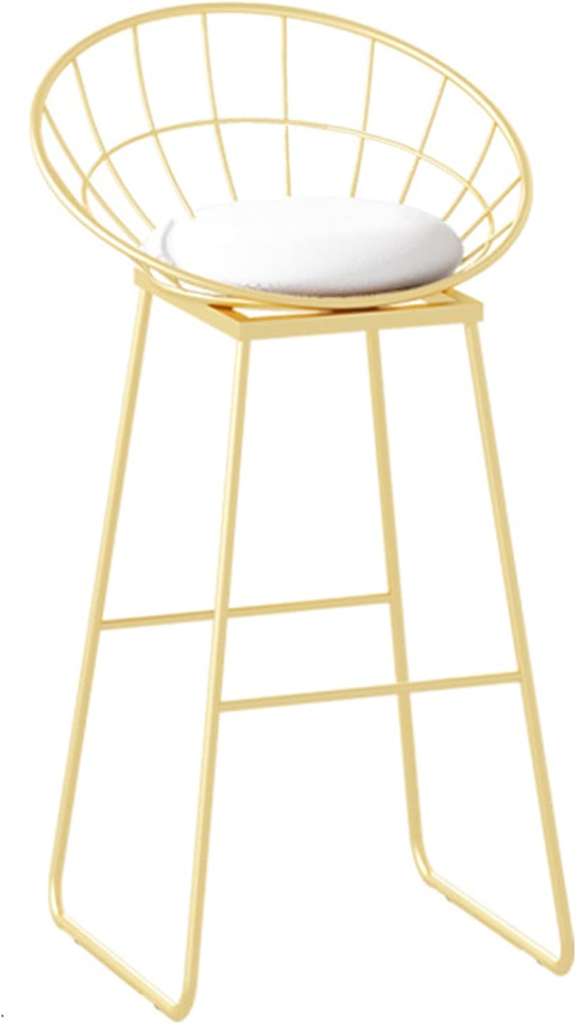 FanXus Modern Style Soft Velvet White Seat Bar Stools Breakfast Kitchen