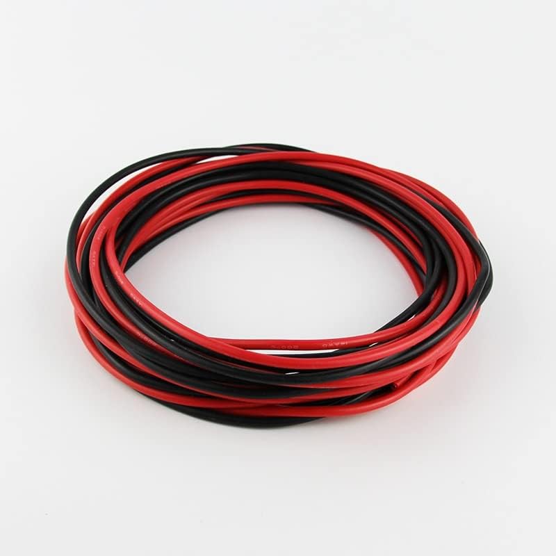 OliYin 5meter Red+5meter Black Color Silicon Wire 14AWG Heatproof Soft Silicone Silica Gel Connect Cable for RC Model Battery