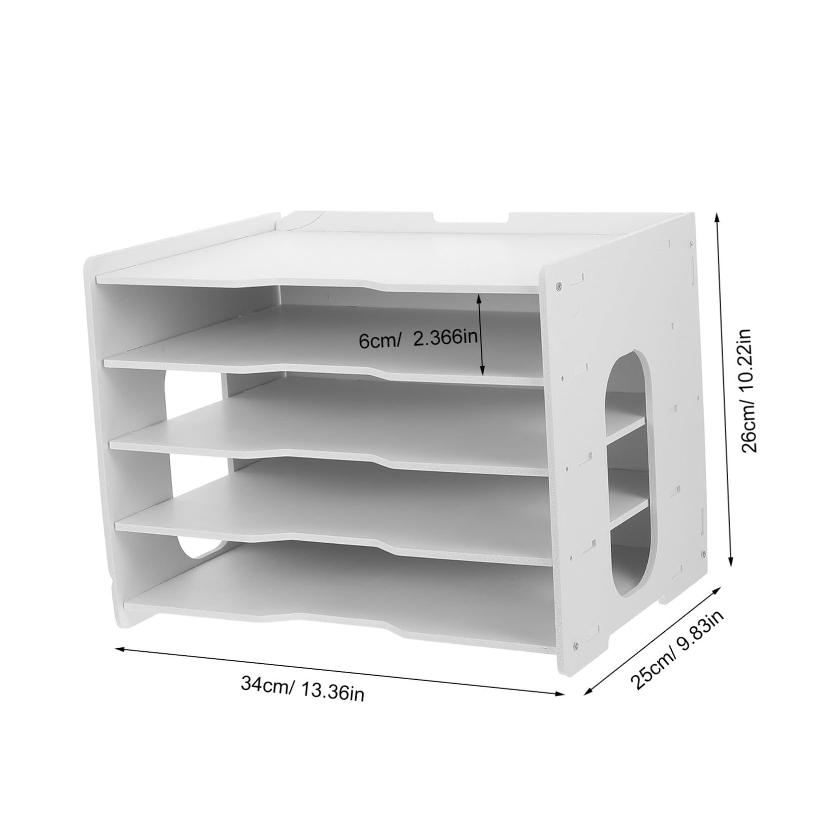 Healvian Organizador de Archivos de Oficina Blanco Diseño Multicapa