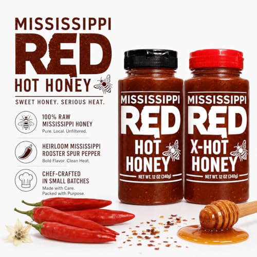 Miel Mississippi Red Hot 2 Pack 12 oz Botellas miniatura 3
