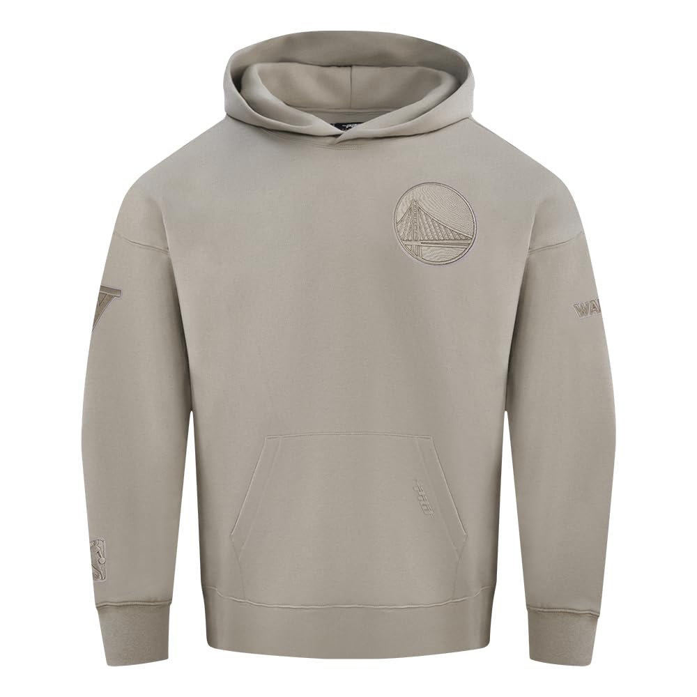 Pro Standard Mens NBA Golden State Warriors Neutral Pull Over Hoodie Taupe 2XL