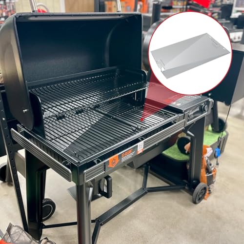Image of Drip Pan Heat Baffle and Drip Tray Liner Kit for Traeger Woodridge Pellet Grill TFB86MLH, Stainless Heat Baffle with 5-Pack Disposable Drip Pan Linders for Traeger BAC818