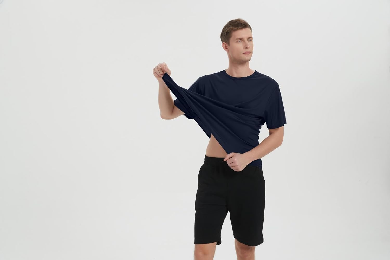 5 Pack Mens Active T-Shirts Crew Neck Athletic Short Sleeve Tops Moisture Wicking Running Tee Tops - Image 5