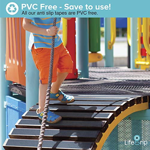 LifeGrip Anti Slip Safety Tape, Non Slip Stair Tread, Textured Rubber Surface, Comfortable for Bare Foot, Black (2" X 15') - Image 6