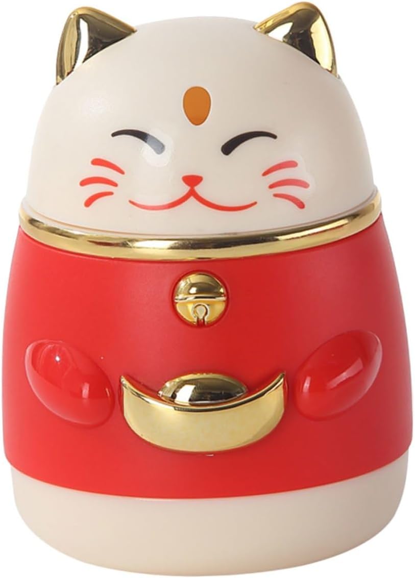 BESPORTBLE Toothpick Dispenser Holder Decorative Lucky Cat Plastic Portable Toothpick Container for Kitchen Dining Table Accessory