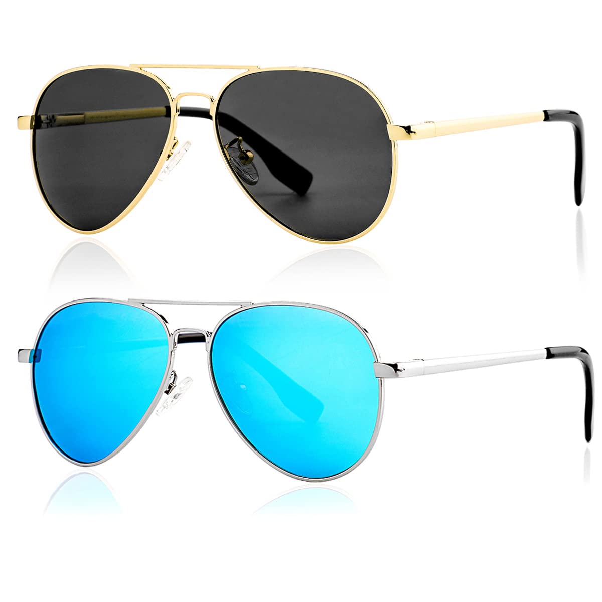 JOVAKIT Kids Small Polarized Aviator Sunglasses for Girls and Boys Age 4-16