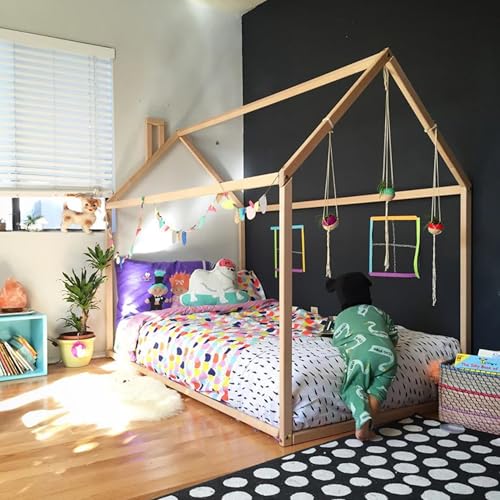 Montessori floor house bed for toddler, Montessori bed, Montessori house bed, Toddler floor bed, Toddler bed - US Twin size 39x75''