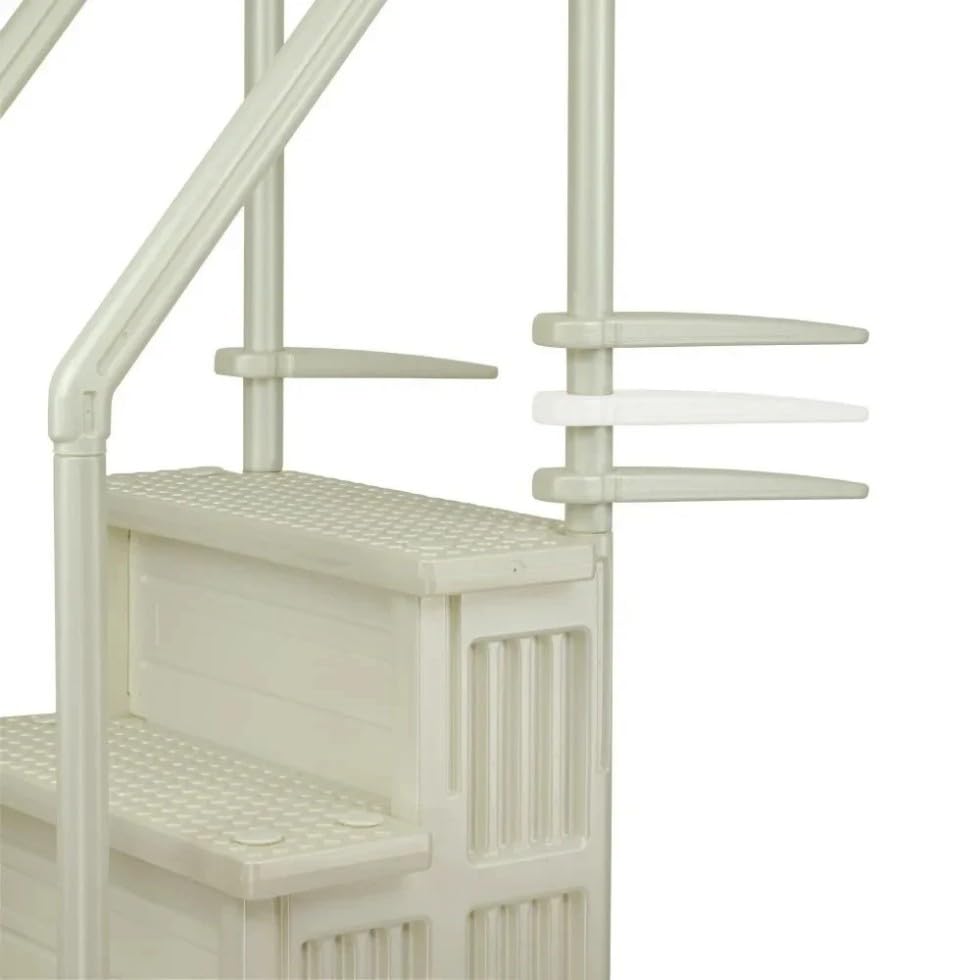 Escalera para piscina escalones Pearl White 81 pulg alto miniatura 4