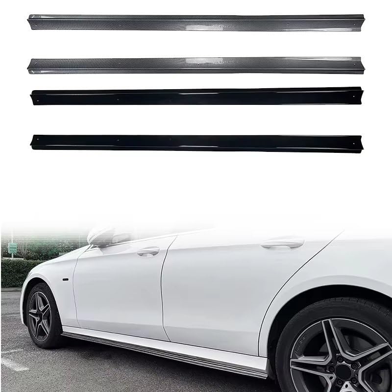 Extension lateral Benz Clase E W213 con splitter winglet protector negro brillo 3