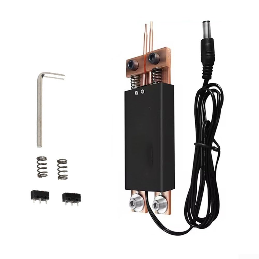 Saldatrice a punti a batteria DC412V progettata per prestazioni con ottone spesso, include 2 aghi concentrici e molle per una saldatura efficace