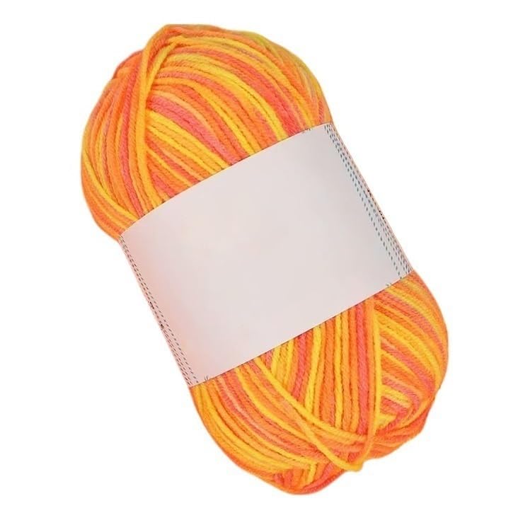 Fil coton au lait pour crochet panaché | Créez des doudous doux avec 5 rouleaux 3 plis