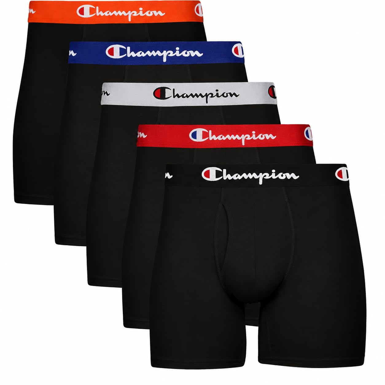Champion Everyday Cotton Stretch- 5 Pack Boxer Corti Uomo (Pacco da 5)