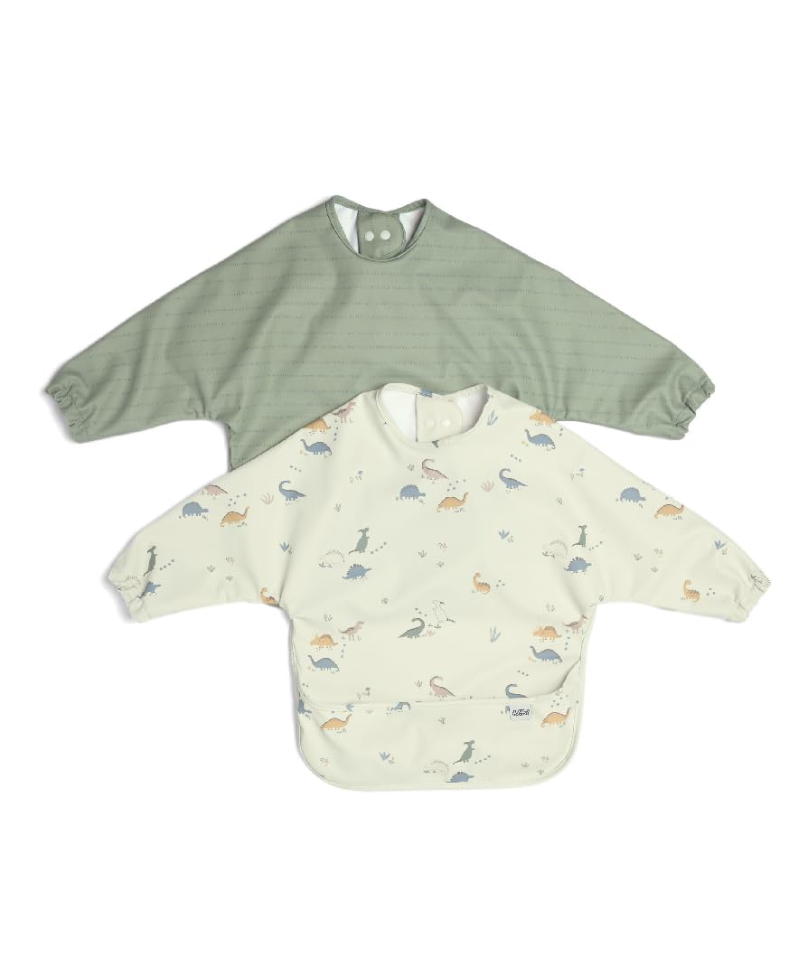 Mamas & Papas 2 Pack Long Sleeve Messy Bib, Multi