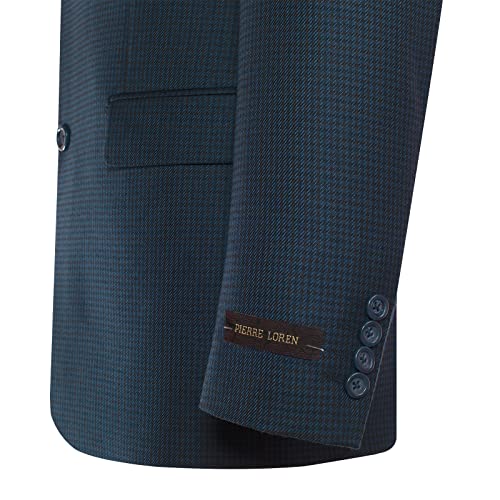 AMY ZHU Men's Slim Fit Sport Coat Casual Suit Jacket Haute Houndstooth Plaid Blazer3