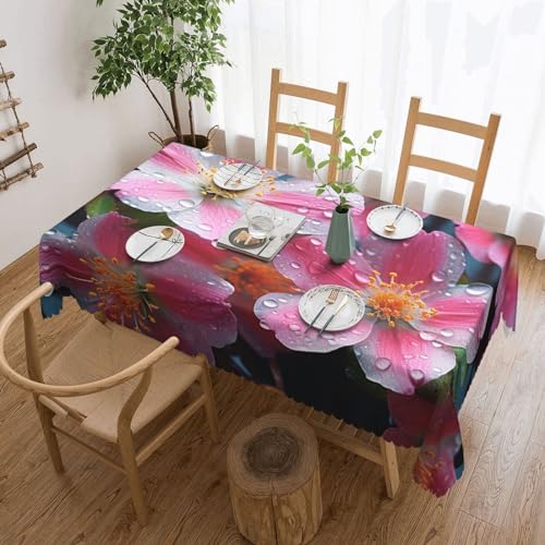 Nappe de table à fleurs de pluie pour repas jardin et cuisine - 2
