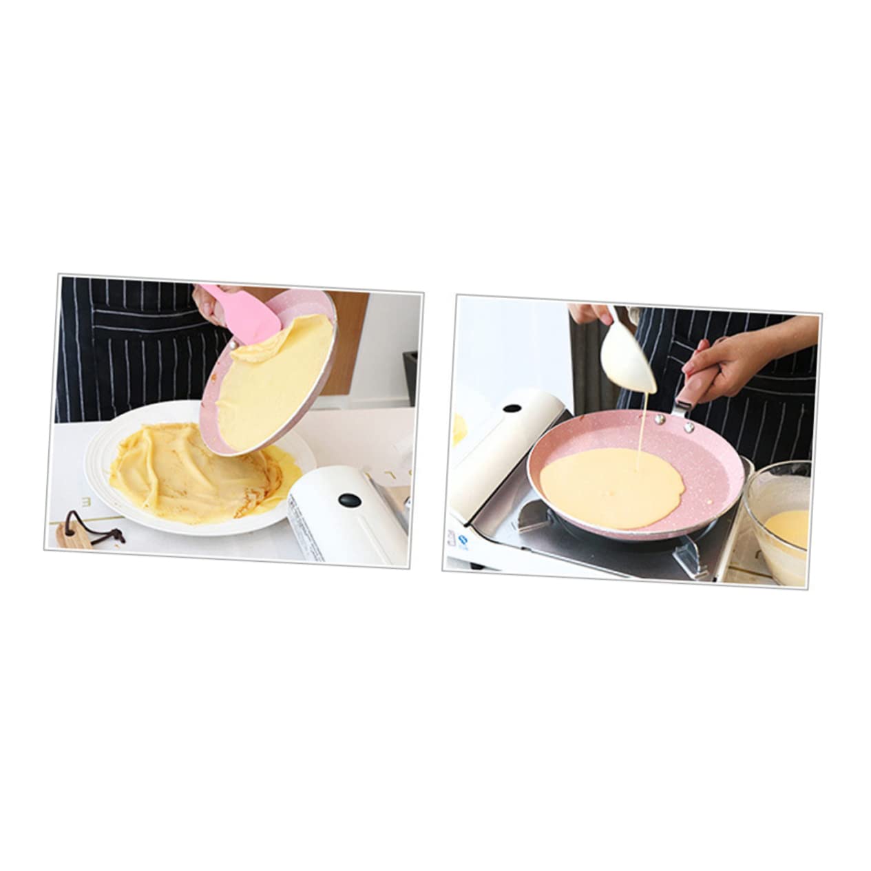 TOPBATHY Padella in Alluminio Professionale Antiaderente per Induzione Pratica Padella per Frittata e Pancake Utile Gadget da Cucina Colore Rosa