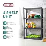 Sterilite 2-Pack 4 Shelf Unit, Heavy-Duty Shelving Storage and Utility Rack - Standing Plastic Organizer Shelves for Kitchen, Bathroom, and Garage - Image 4