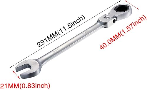 Miniatura 2 de KATUR Juego de llaves de trinquete de 0.827 in, llave combinada de trinquete flexible de acero al cromo vanadio (0.827 in)