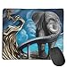 Produktbild Mouse Pad Cool Elephant Road Pattern Rectangle Rubber Mousepad 8.66 X 7.09 Inch Gaming Mouse Pad with Black Lock Edge