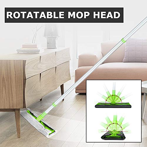 image for Guay Clean Flat Mop Sweeper Cleaning Kit Set with Adjustable Handle - 