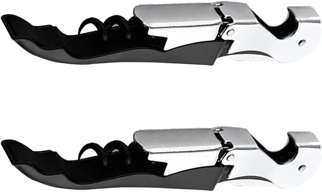 2 Pcs Bottle Opener Professional Waiter Corkscrew Stainless Steel Wine Openers Set for Bar Party Home