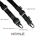 KAYLLE 2-Point Rifle Sling Mount - Premium Shotgun Sling with Upgraded Metal Hook Fits Any Weapon - Durable & Quick Length Adjust - Multi Use for Hunting, Sniper, Shooting (ArmyGreen)