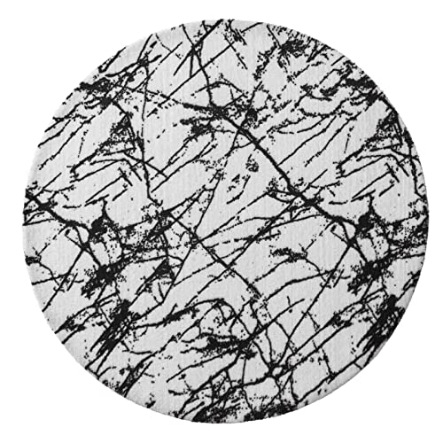 Taracarpet Badematte Badteppich für das Badezimmer waschbar in der Waschmachine Blitz Marmor Abstrakt Muster weiß-schwarz 120x170 cm – Bild 6