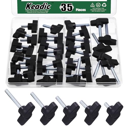 Vis de serrage M6 filetées en acier pour bouton plastique Keadic