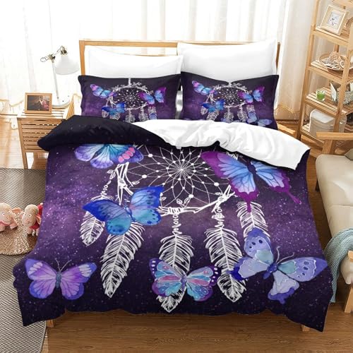 Parure de lit 260x220 microfibre ultra douce résistante 3D - 3