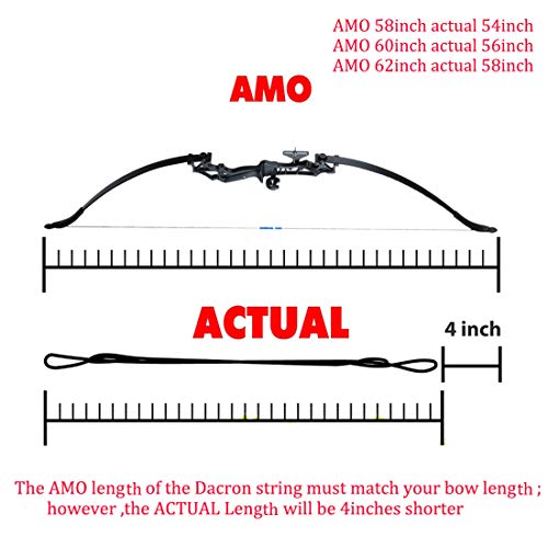 Recurve Bow String Dacron Bow String Replacement Archery Supply For Traditional And Recurve Bow, Amo 60 Inch, 16 Strands #TOP1