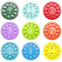 Muduolu Math Fidget Spinners, 9Pcs Educational Math Fact Learning Toys for Kids, Addition Subtraction Multiplication Practice Game, Stress Relief Fidget Tools