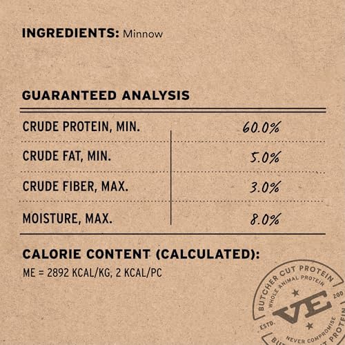 Image of Vital Essentials Freeze Dried Minnows Dog Treats, 1.5 oz Bag | Single Ingredient 100% Minnow, Premium Quality Protein, Grain-Free Treats, USA Made with U.S. & Globally Sourced Ingredients