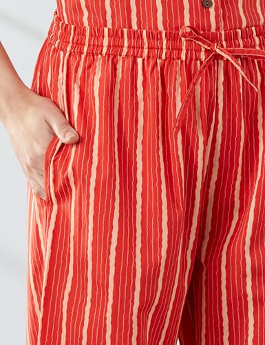 Image of Amazon Brand - Myx Women Cotton Shirt and Relaxed Pajama Set | Night Suit Set (Available in Plus Sizes)