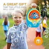 Bubble Mania Carry Along Bubble Machine For Kids - Automatic Bubble Maker With Handle - For Indoor and Outdoor Use - Portable Bubble Blower For Kids - Image 4