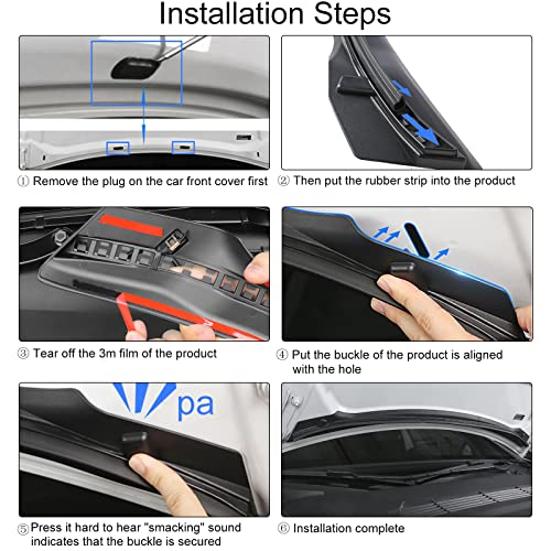 FASTCHE Front Hood Weather Strip Fit for Tesla Model Y Accessories Front Hood Weather Strip Rubber Seal Protector Guard Strip for Tesla Model Y 2020-2023 Font Hood Dust Proof Seal Strip by FASTCHE - Used condition - Image 7