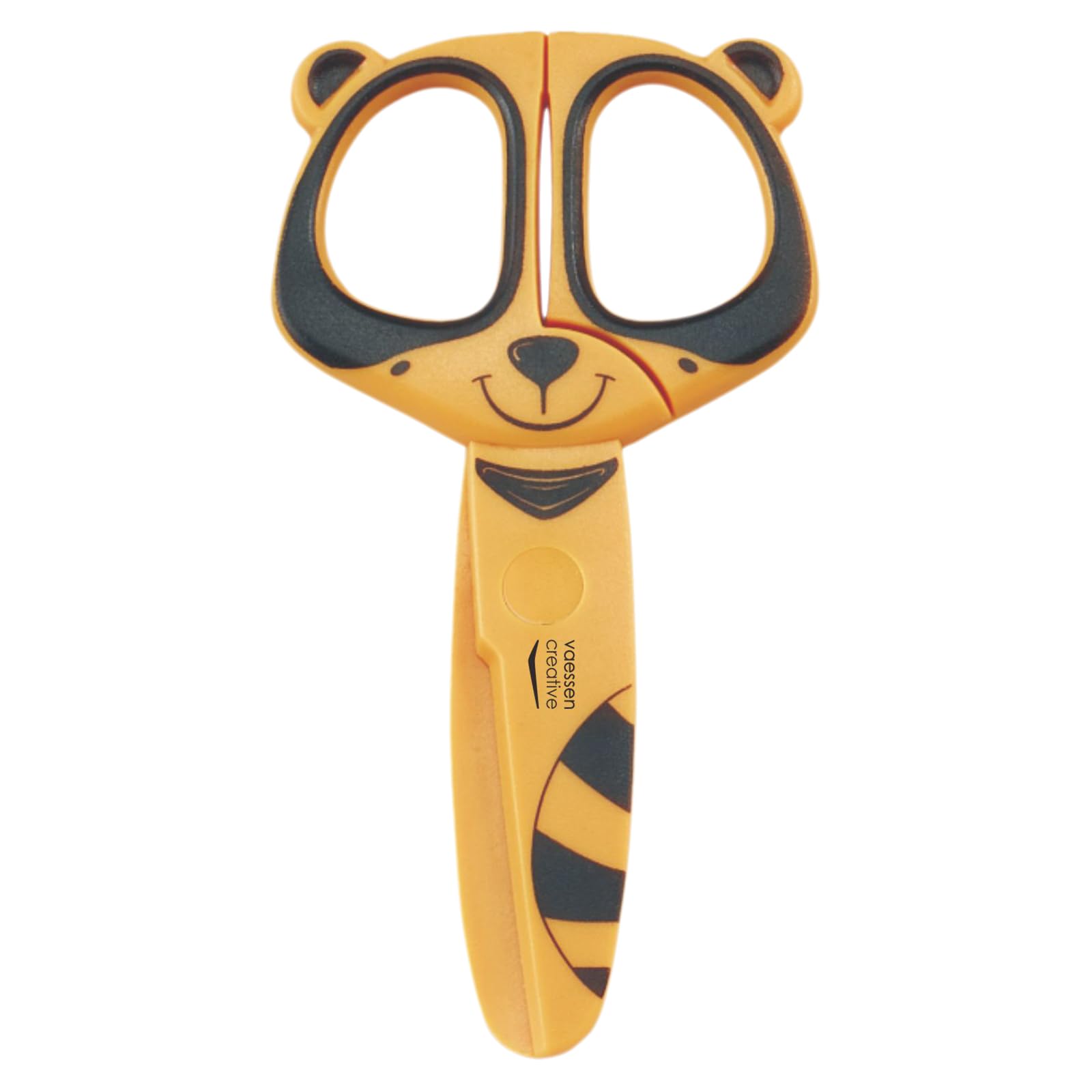 Vaessen Creative Set di Forbici per Bambini Procione, Cane, Tigre - 3 pz da 12 cm - Forbici punta arrotondata per la Sicurezza - Per Mancini e Destrimani - Progetti Creativi e di Hobbistica