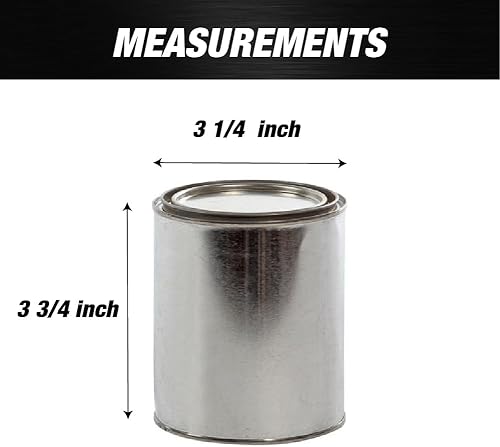 Miniatura 2 de Latas vacías de pintura con tapas caja de 50 latas de almacenamiento de pintura metálica vacías con juego de recipientes superiores para DYI pintura