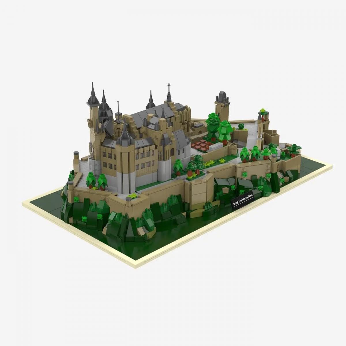 BlueBrixx Pro 108687 – Burg Hohenzollern (Größe M), 3182 Klemmbausteine, Burg-Set, Geschenk für Architektur und Mittelalter Fans, Bausteine der Pro-Serie